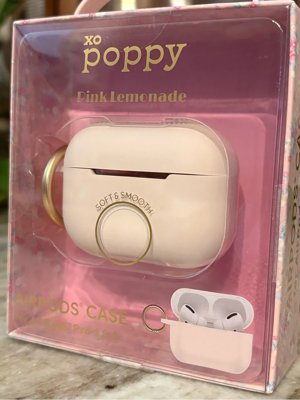 🍋 XO Poppy Pink Lemonade AirPods Pro 1 & 2 Case - Soft Pink NWT